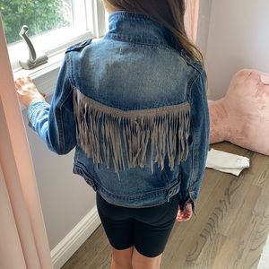 Play Six Fringe Denim Jacket Size 6